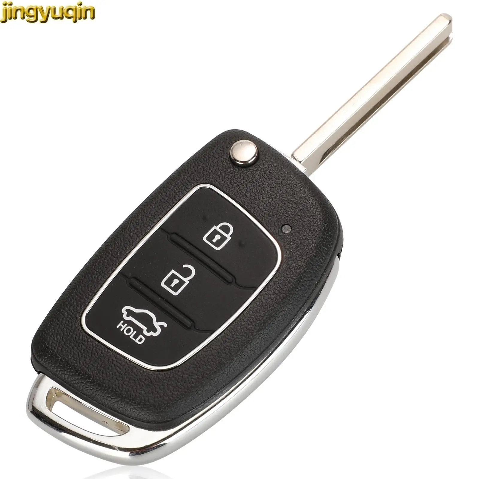 Jingyuqin Flip Remote Key Shell For Hyundai HB20 Santa Fe I20/30/45 IX35/45 Mistra Accent I40 Solaris Elantra Verna Anahtar 3/4B