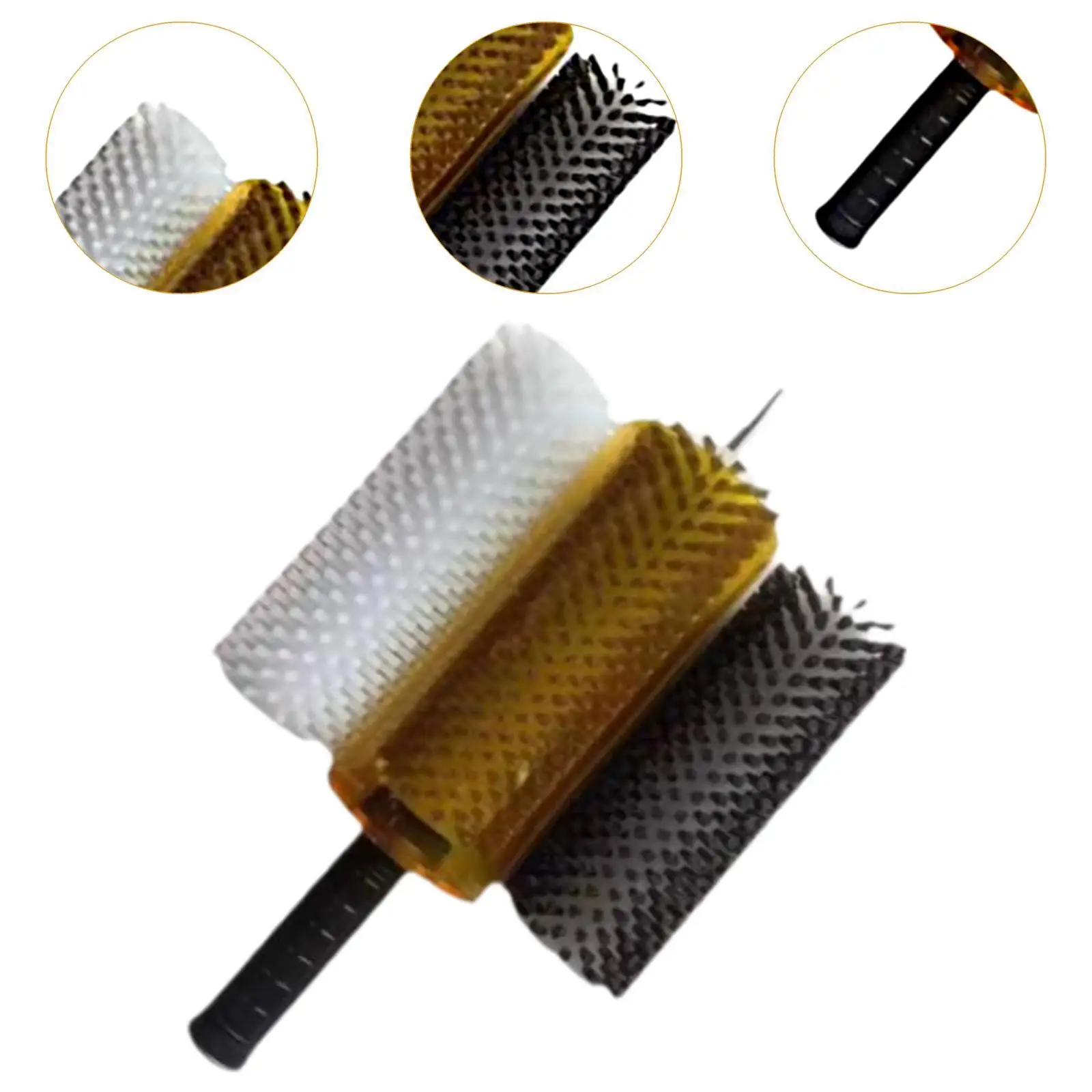 Ski Wax Brush Kit with Axle Handle Cover Efficient Lightweight Equipment Ski Waxing Brushes Maintenance for Sports Ski