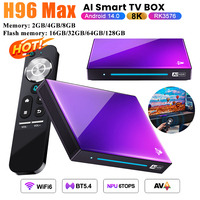 H96max M9 Smart TV Box for Android Set Top Box 16G/32G/64G/128G 8K HD Media Player WiFi6 Bluetooth5.4 RK3576 with Remote Control