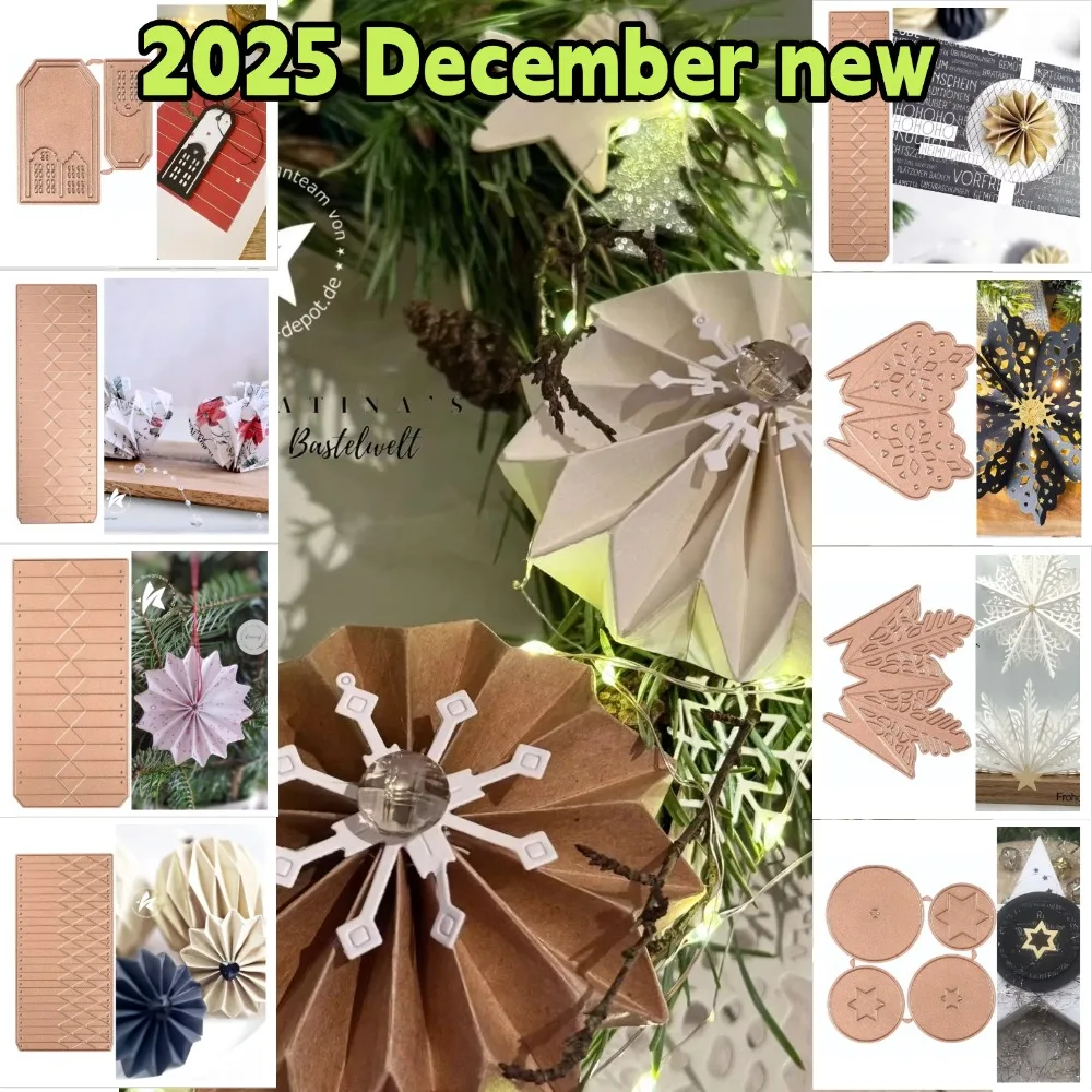 

Christmas Tree Stamps 2025 New Metal Cutting Dies For Craft Embossing Make Paper Greeting Card Making Template DIY Handmade