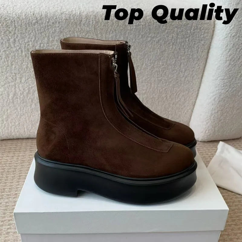 Women's niche simple solid color zipper open wedge heel boots women's leather elastic short boots