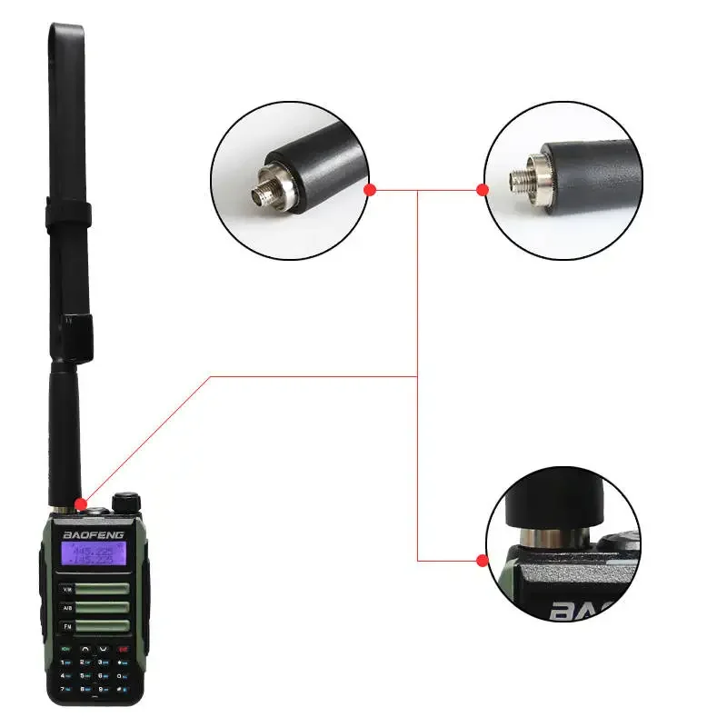 UV-68 Pro Max V2 هوائي UV-S22 Pro CS التكتيكية طوي الجوي SMA-أنثى VHF UHF للراديو UV-9R Pro UV-16 Plus UV17 UV-S9 Pro