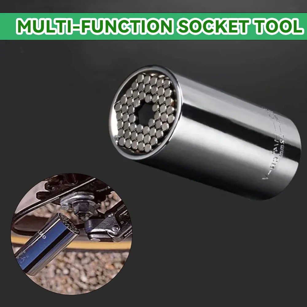 Universal 7-19mm Torque Wrench Head Socket Socket Electric Drill Ratchet Bushing Wrench Key Multi Purpose Socket Hand Tool