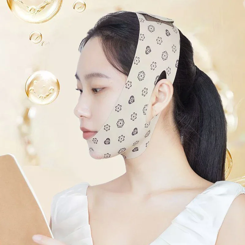 V Shaped Mask Strap Double-Chin Reducer Face Slimming Bandage Face Lifting Belt Tightener Slim Strap Anti Wrinkle Skin Care Tool