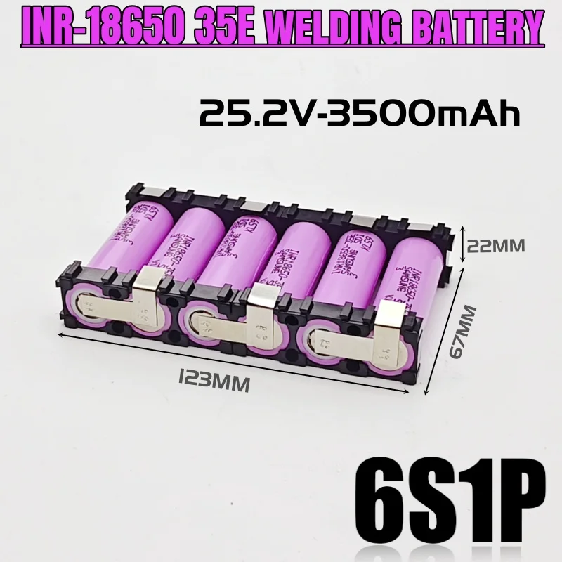 AIMJIN 35E 20A 18650 3500mAh 2S 3S 4S 5S 6S/1P 7.4V 12.6V 14.8V 18V 25.2V لحزمة بطارية لحام البراغي #6