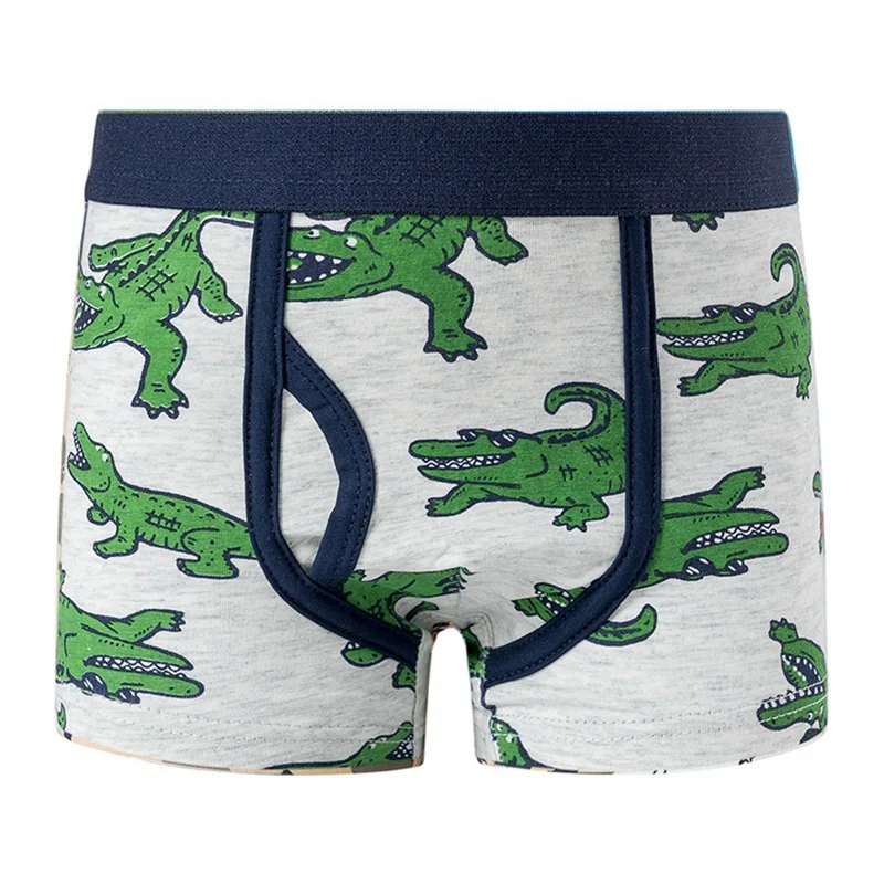 Toddler Kid Boys Underwear Soft Breathable Cartoon Dinosaur Fire Truck Pattern Comfy Boxers Briefs Kids Fashion