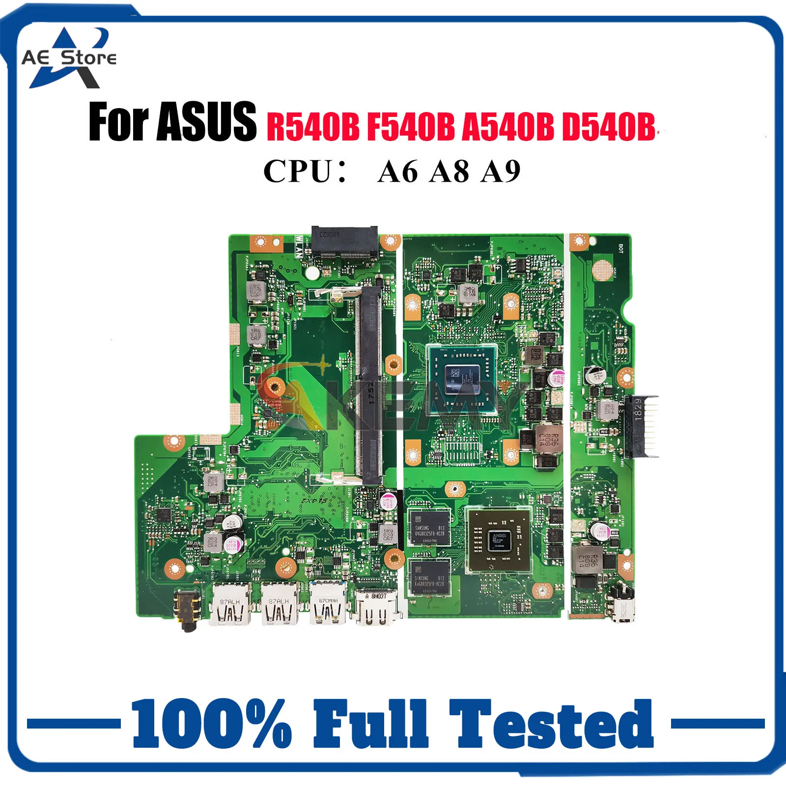 

X540BP Материнская плата для ноутбука ASUS VivoBook X540BP F540B R540B X540B D540B A540B Материнская плата с процессором A6 A8 A9 100% тесты OK stk