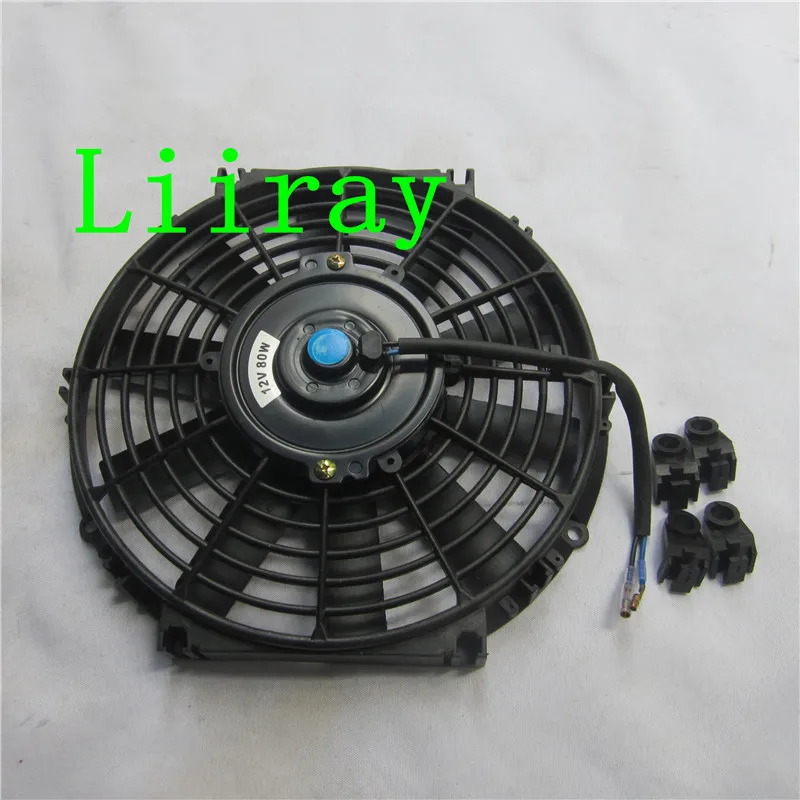 Universal 10 inch 12V 80W SUCTION Car Air Conditioning Electronic Radiator Cooling Fan Blade Electric Cool  fan