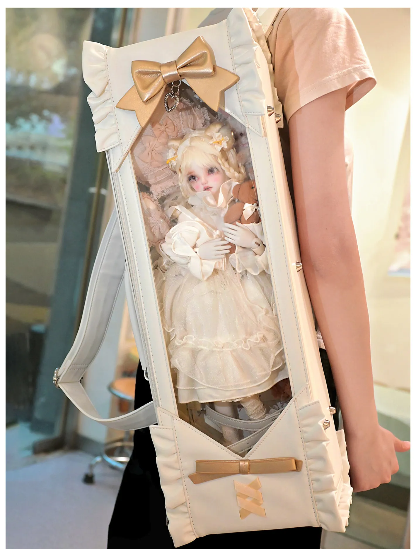 Japanese Original Four-quarter Bjd Baby Bag Out Baby Bag Girl Crossbody Shoulder Two-dimensional Comic Show Doll Museum Lta Bags