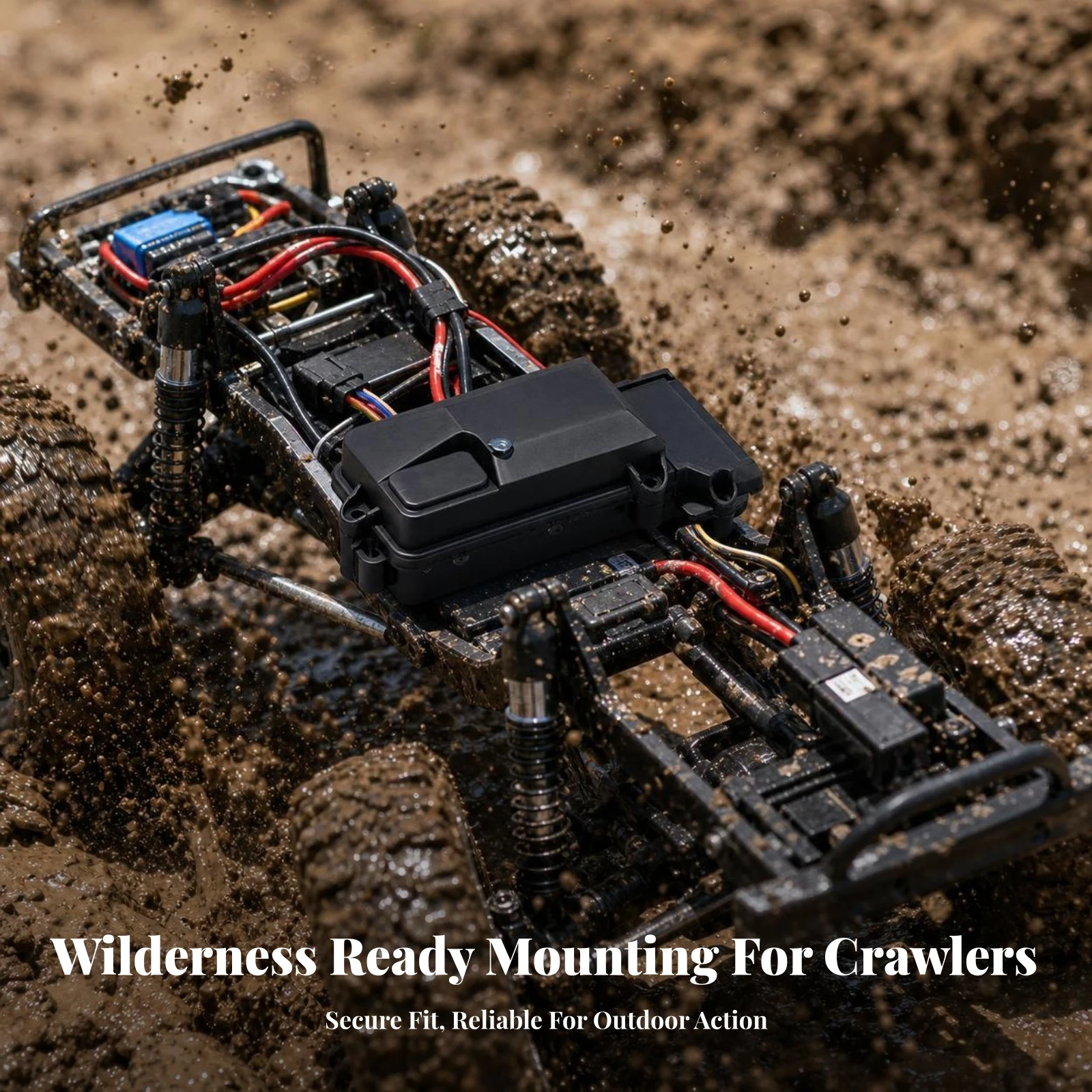 Waterproof Receiver Box with Foam Pads Hard Plastic Safeguarding Case for Model Builders, Trail Models