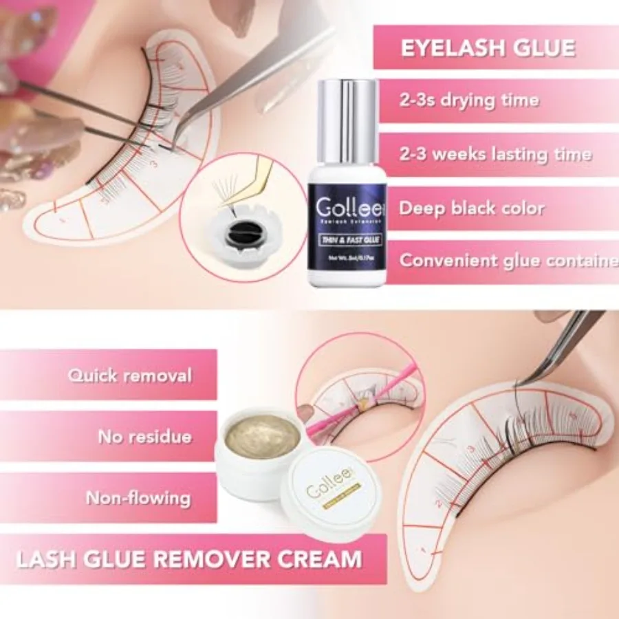 ชุดต่อขนตาสำหรับมือใหม่: อุปกรณ์ฝึกหัดต่อขนตาแบบเหมือนจริง พร้อมแหนบ กาว และอุปกรณ์ฝึกซ้อม