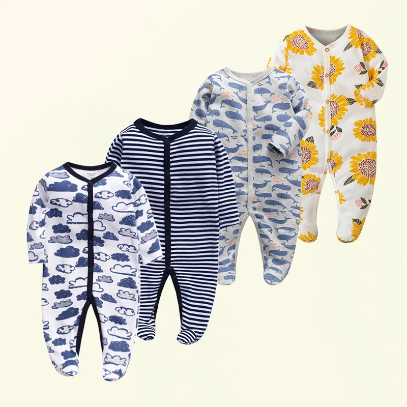 Four Seasons Baby Clothes New Born Hot Selling Baby Jumpsuits Baby Boy Baby Girl  Crawl Suit Baby 0-12Months Clothing Baby Rompe