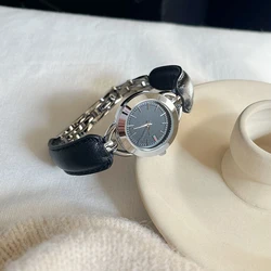 Luksusowy diamentowy zegarek kwarcowy z kryształami górskimi damski skórzana bransoletka w stylu Vintage zegarek damski damski zegarek damski