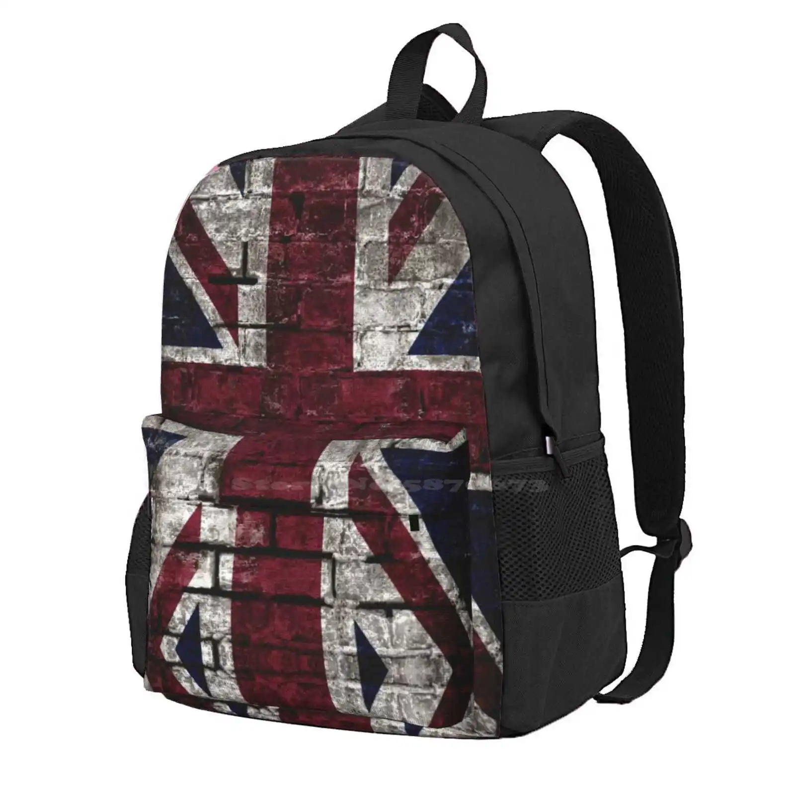 

Grunge Uk Flag, Great Britain, Punk Style Distressed Wall Hot Sale Schoolbag Backpack Fashion Bags Uk United Kingdom Great