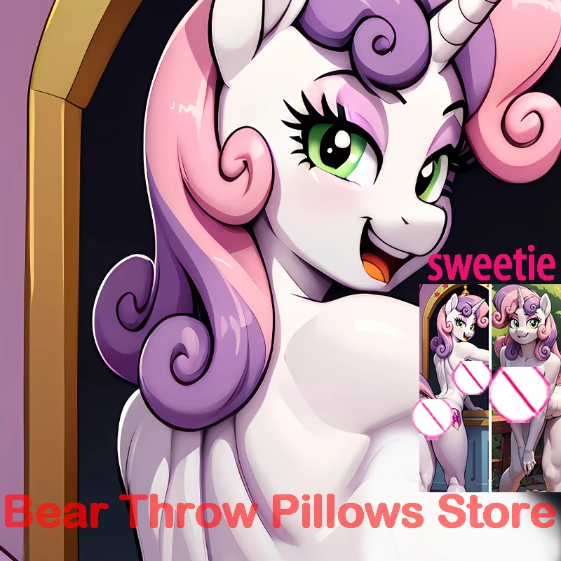 

Двусторонняя накидка на подушку Dakimakura anime sweetie belle (mlp) с принтом в натуральную величину, подарок на Хэллоуин и Рождество