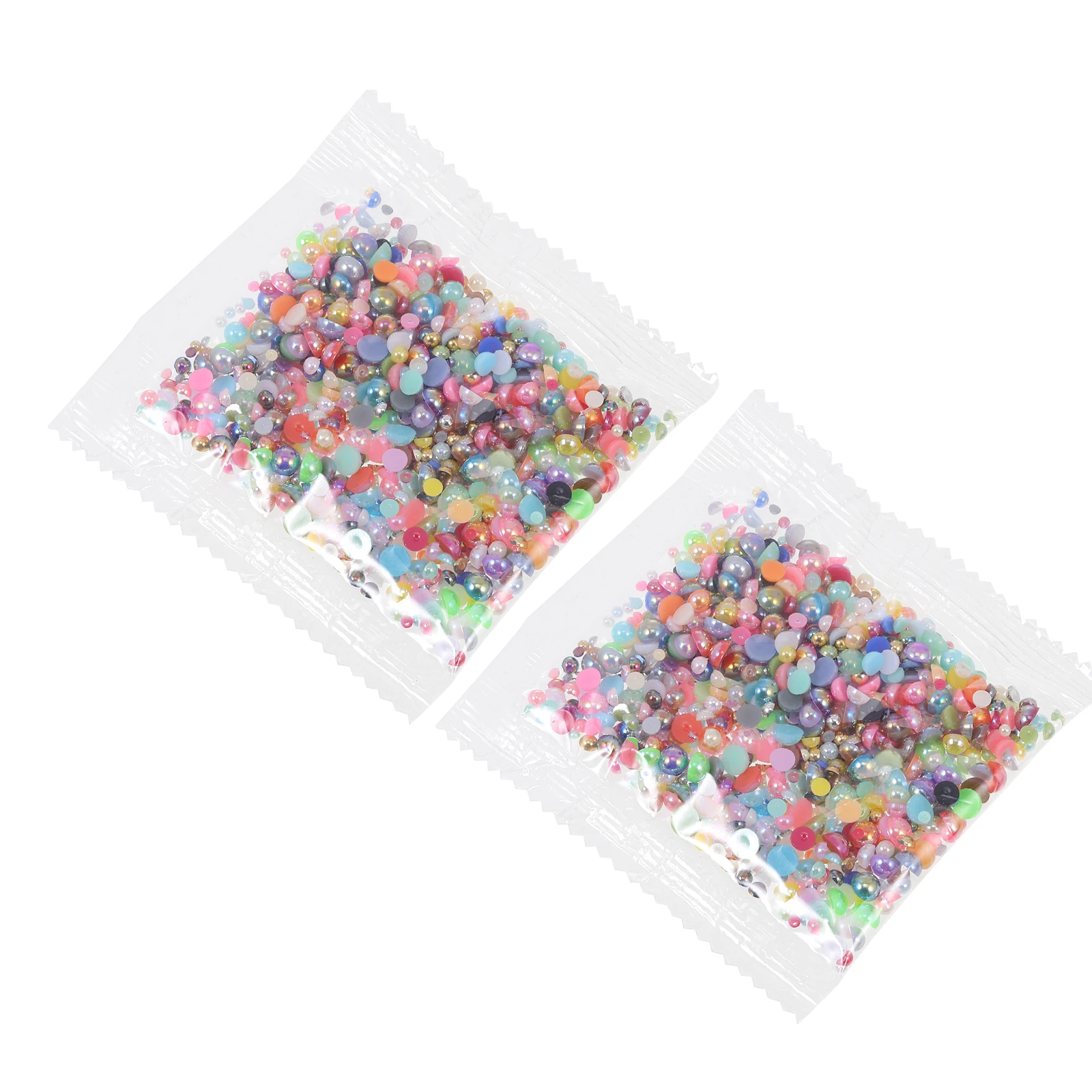 

Pearl Loose Beads Flatback Charms Semicircle Jewelry Accessories 2 Packs Plastic Crafting Ornament for Crafts DIY Headdress