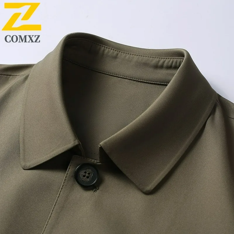COMXZ Premium Men Jacket Brand Luxury Outdoor Office Coat Fashion Classics Business Casual Comfort Spring Autumn Man Clothing