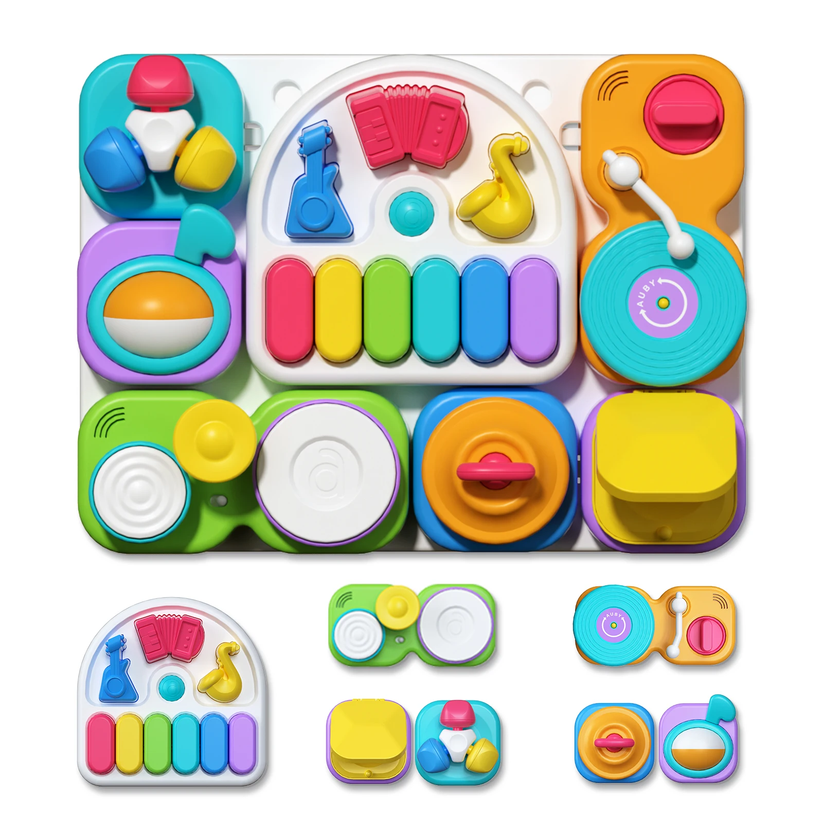 auby-busy-board-juguete-de-actividades-con-10-instrumentos-musicales-para-ninos-de-1-a-3-anos--sistema-de-tablero-de-actividades-expandible-facil-de-limpiar-y-transportar