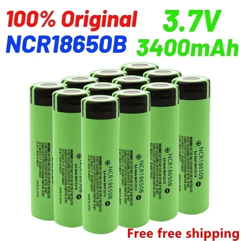 

100% New Original NCR18650B 3.7v 3400mah 18650 Lithium Rechargeable Battery For Flashlight batteries