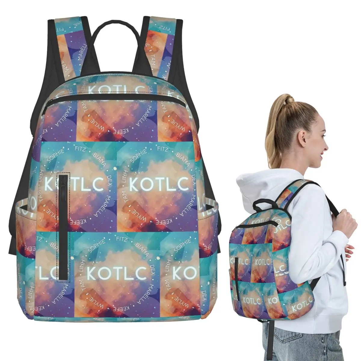KOTLC Keeper Of The Lost Cities Inspired Starry Sky Alicorn Backpack BookBag Children School Bag Laptop Shoulder Bags Boys Girls