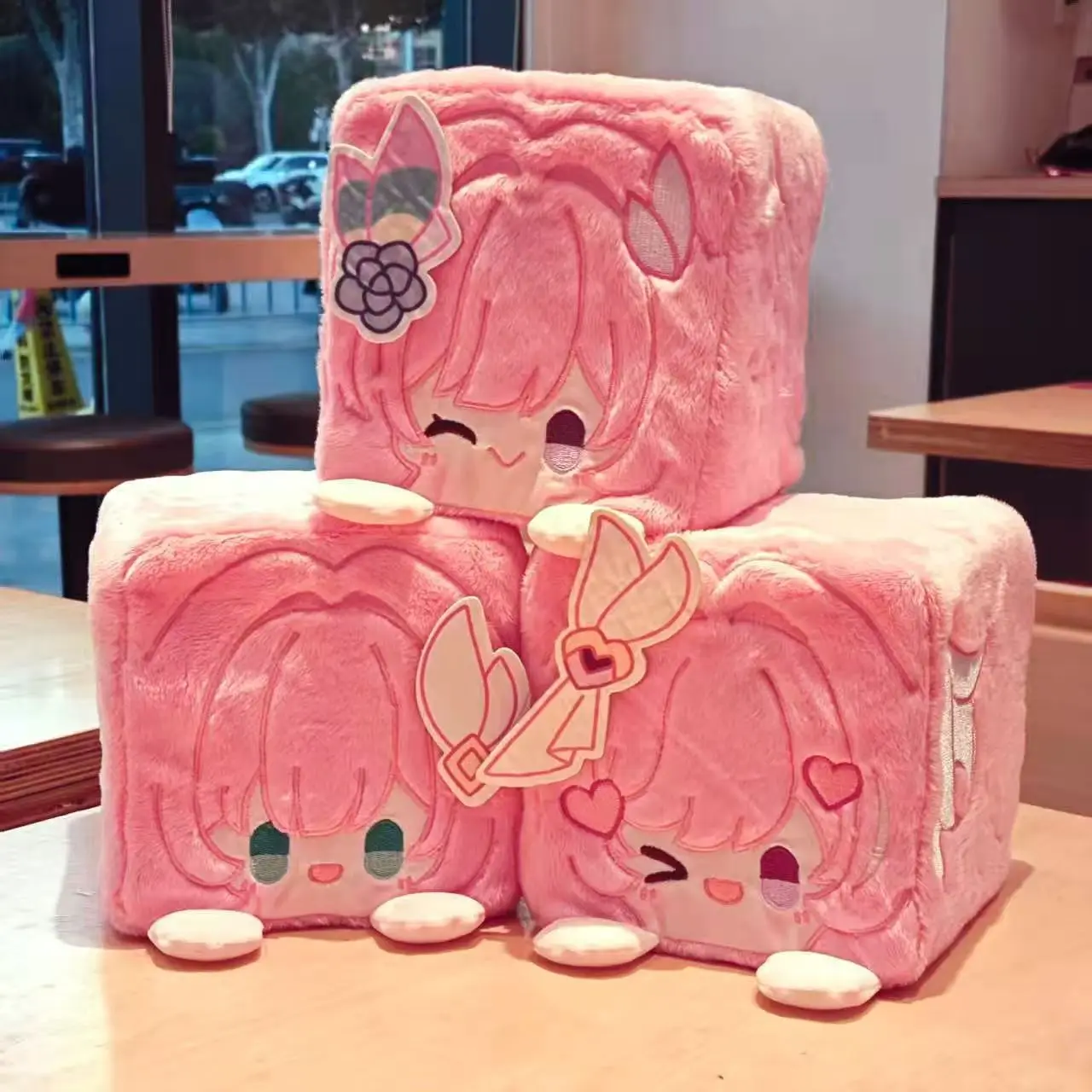 Peluche carrée mignonne de 15 cm Honkai Star Rail Cyrene Elysia, poupée décorative Cyrene, jouets en peluche, oreiller, cadeaux de Noël pour les fans