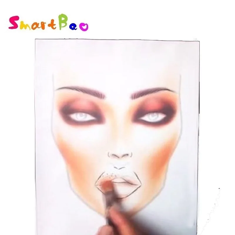 Blank Face Chart Makeup Artist Face Charts  , 30 Sheets Paper