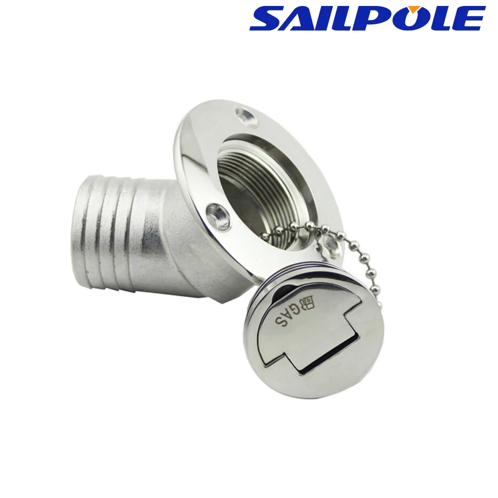 

38mm 50mm Mirror Polish Marine Boat Hardware Deck Filler Cap Stainless Steel 316 Deck Filler GAS DIESEL FUEL WASTE WATER