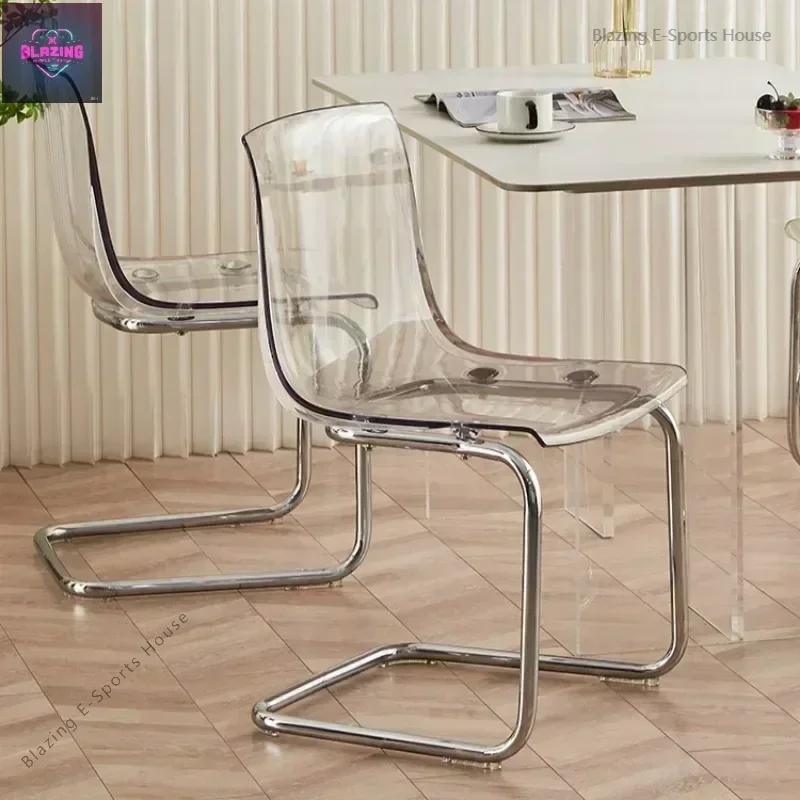 Designer Creative Dining Chairs Transparent Apartment Minimalist Living Room Chairs Adults Cute Meubles De Salon Household Items