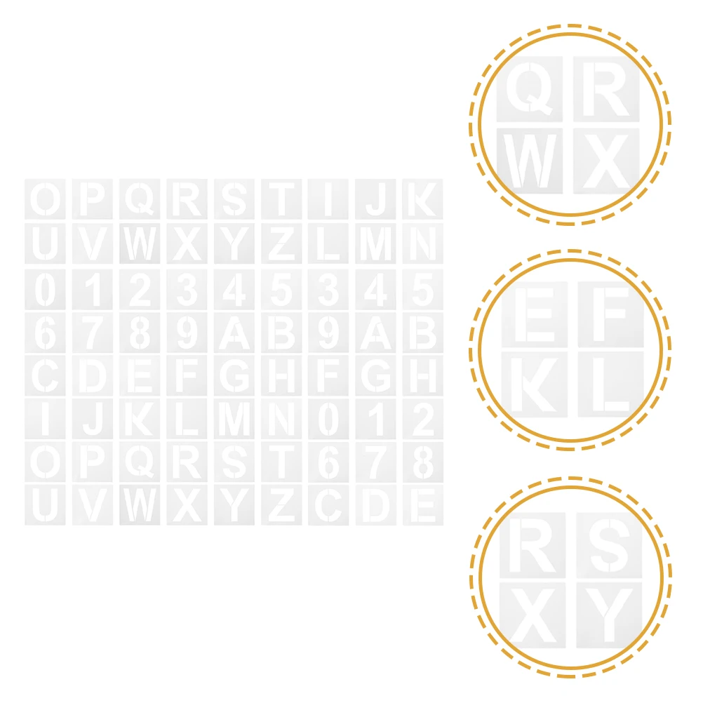 

36Pcs Letter Number Painting Stencils Teaching Templates Hollow Alphabet Stencils Large Size for Crafts Home School Art