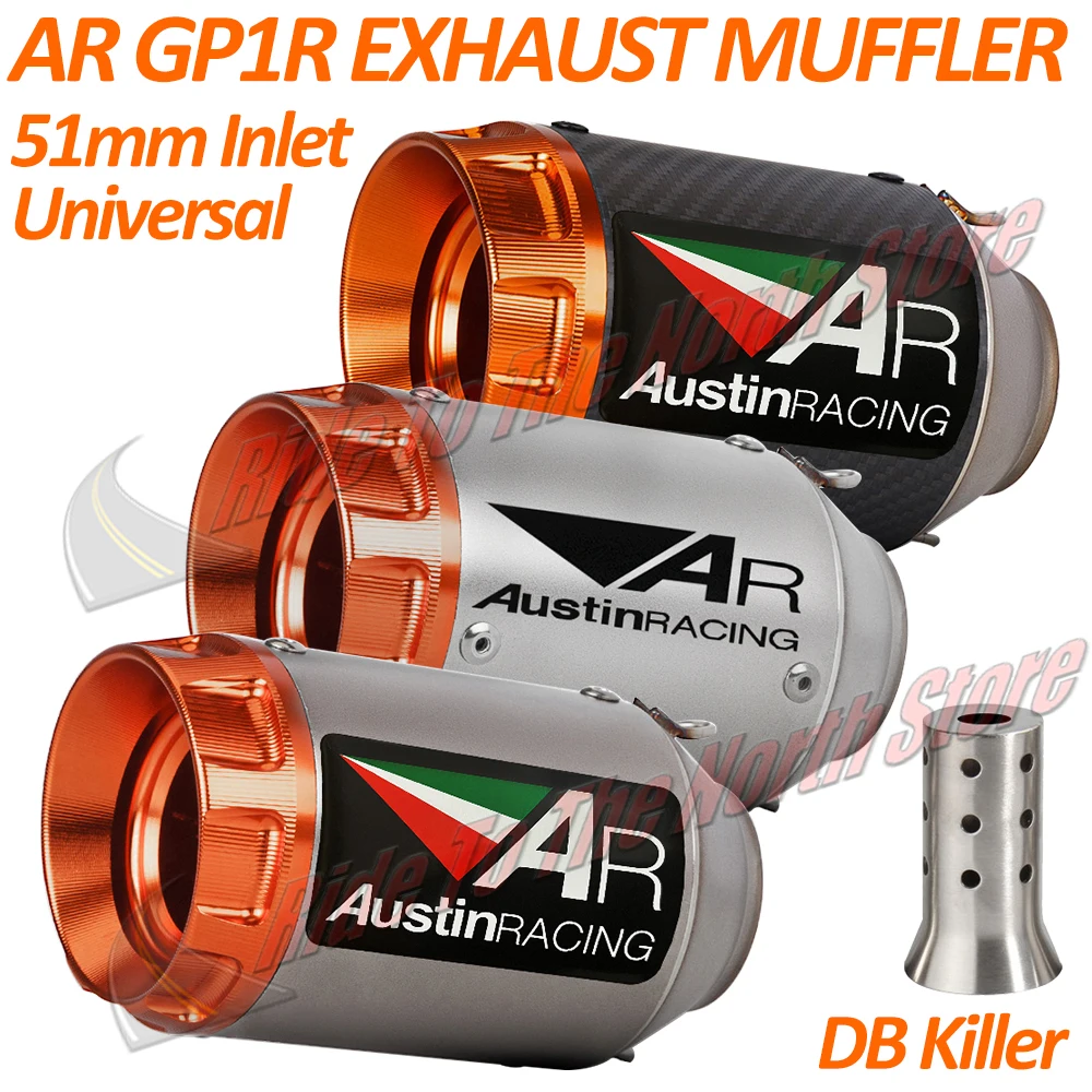 

For CB300R CBR1000 MT0709 S1000RR R3 R6 ZX4R6R10R Z400 Z800 Z900 QJ600 NK450SR Etc AR Exhaust austinracing GP1R Muffler Escape