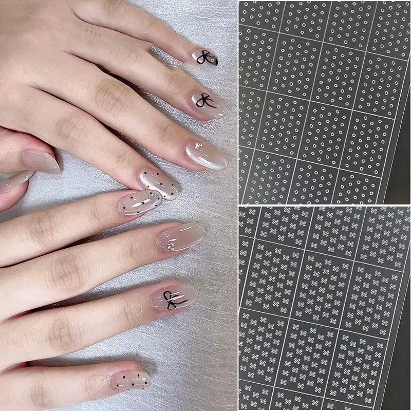 (Ce14)1Sheet Nail Art Hollow Out Sticker Star Butterfly Love Adhesive Template Stamp Sticker Nail Art Decoration Charm Decal