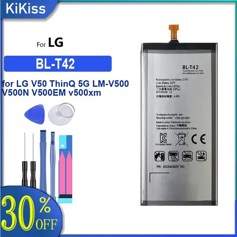 LG Thinq용 BL-T42 배터리, 휴대폰 배터리 무료 도구, LG V50 Thinq 5G LM-V500 V500N V500EM V500xm V50s