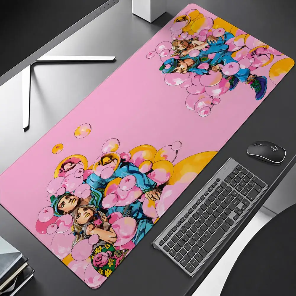 Funny Anime Jojo Bizarre Adventure Mouse Pad Anti-Slip Rubber Base Extended Desk Mat For Gamers Office Computer Accessories