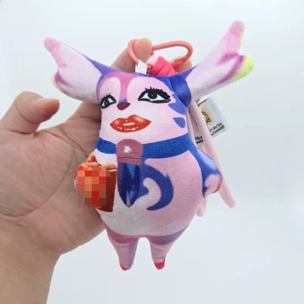

Kawaii рогатый кот монстр плюшевый брелок для сумки, очаровательная мягкая кукла, кулон, мини-рюкзак, подвесная игрушка, аксессуар, подарок для девочек