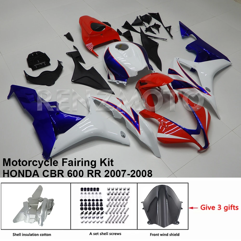 

H0607-104a Motorcycle Fairing Set Body Kit Plastic For HONDA CBR 600 RR 2007-2008 Accessories ABS Injection Bodywork