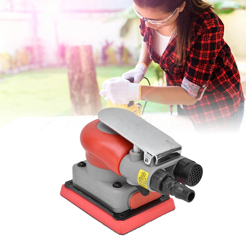 Automobile Furniture Surface Polishing Abrasive Grit Tool Accessories Professional Air Sander 75*100MM Square Pneumatic Grinder