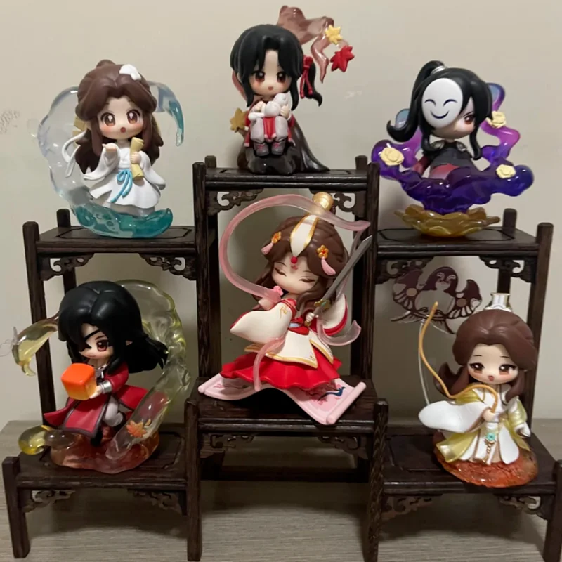 

New Heaven Official'S Blessing Brilliant Colors Series слепая коробка аниме фигурка Xielian Huacheng Tgcf модель игрушки Рождественский подарок
