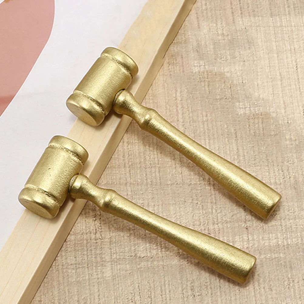 4 قطع من مطرقة القاضي الخشبية الصغيرة، مطرقة صغيرة خفيفة الوزن لمراقبة المزاد، زي المحامي، دعامة اللعب للحفلات #5