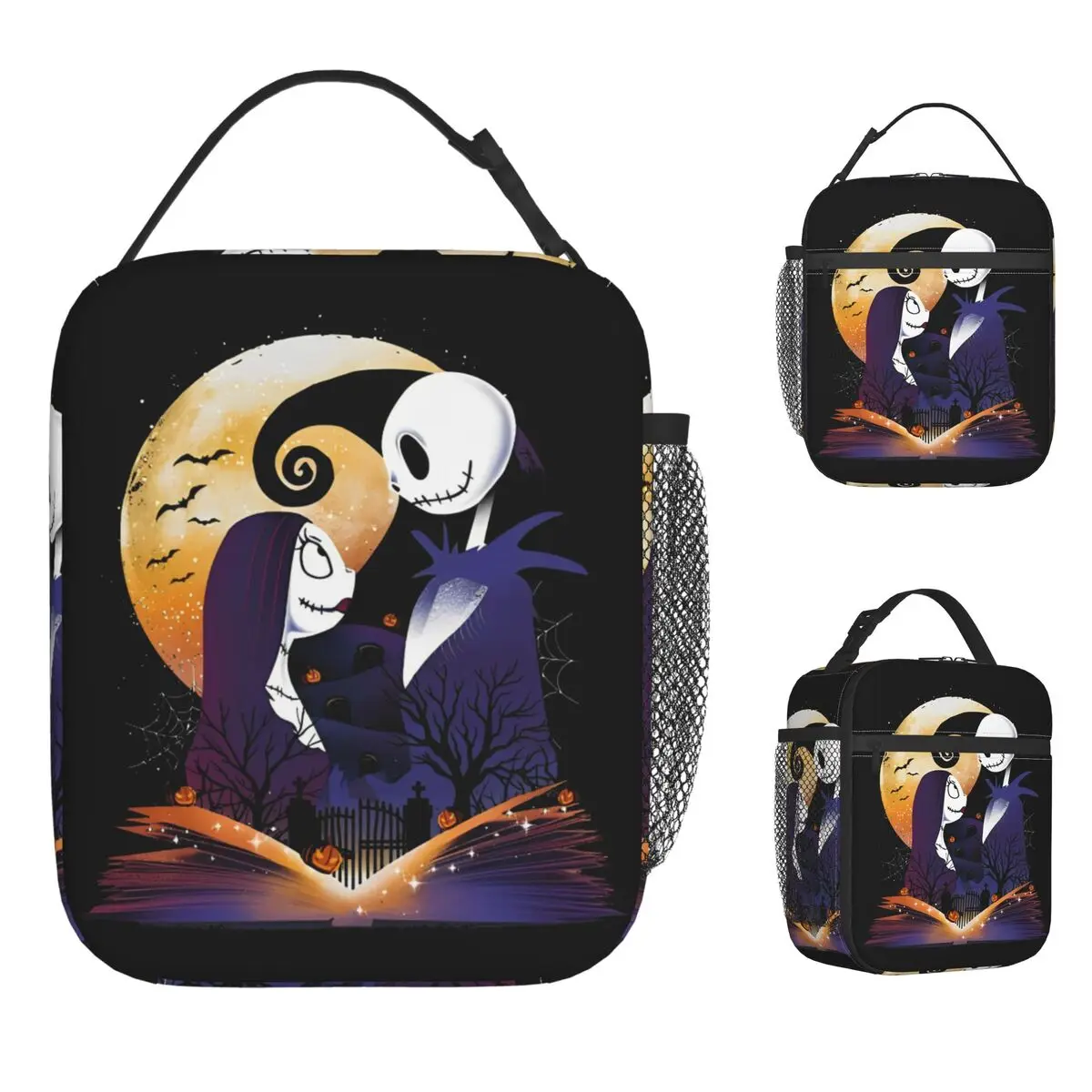 

Book Of The Nightmare Before Christmas Insulated Lunch Bags Large Meal Container Thermal Bag Tote Lunch Box College Travel