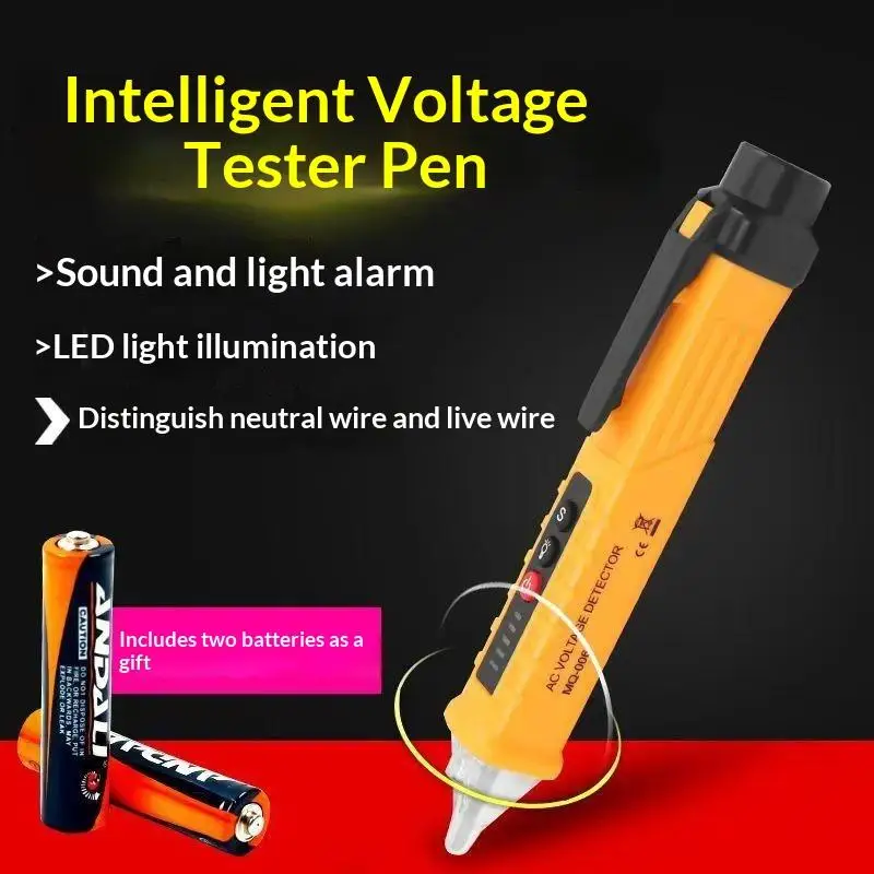 Non Contact Voltage Detector Pen AC Tester 12 1000V: Smart Breakpoint Finder Electricians Home Outlet