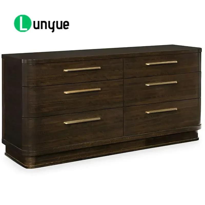 Vintage Classic Solid Wood Dresser Multifunctional Entrance Hallway Console Table Storage Cabinet Buffet for Living Room