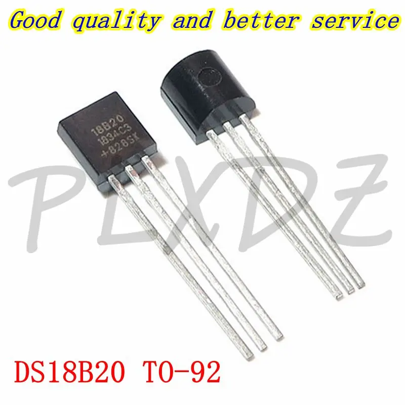 5-100pcs DS18B20 DS18B TO-92 Chip Programmable Digital Thermometer Temperature Sensor Temperature Acquisition 18B20