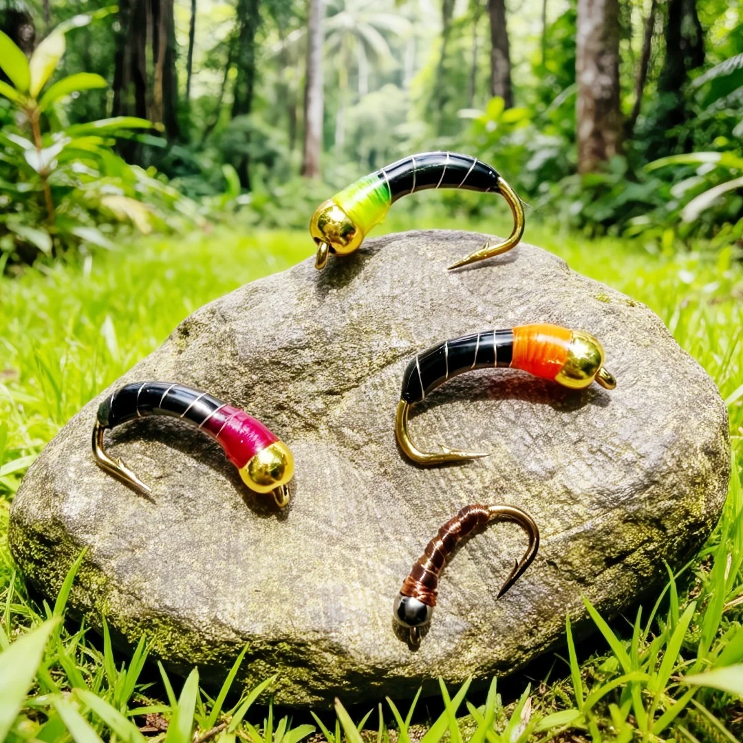 8/12/16MIX UV Light  Nymph Flies, 18# & 16# Trout Fishing Fl