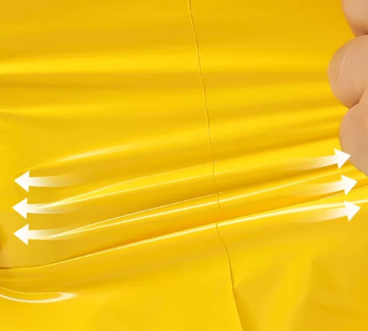 100PCS Yellow Poly Mailer Adhesive Envelope Bag DIY Logo Print Mailing Clothing Dress Box Underwear Toys Shoes Packaging Pouches