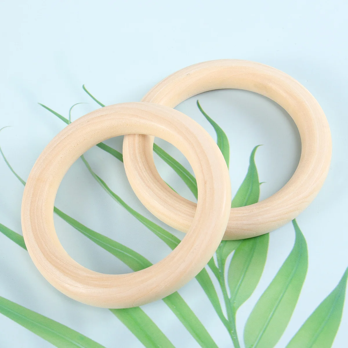 

20pcs 70Mm Wooden Buckle Rings Unfinished Wood Ring For Diy Craft Projects Natural Light Yellow Smooth Durable Wood Rings