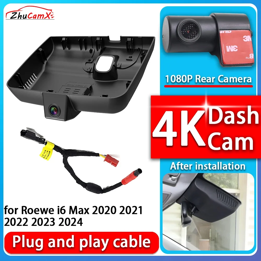 4K 2160P Camera Plug and Play Dash Cam Video Night Vision For Roewe i6 Max 2020 2021 2022 2023 2024