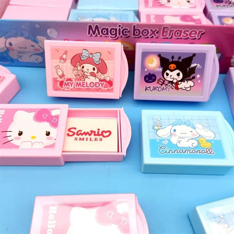 Sanrio Magic Eraser Student Special Cute Cartoon Puzzle Learning Stationery Magic Box Eraser Toy My Melody Drawer Box Eraser