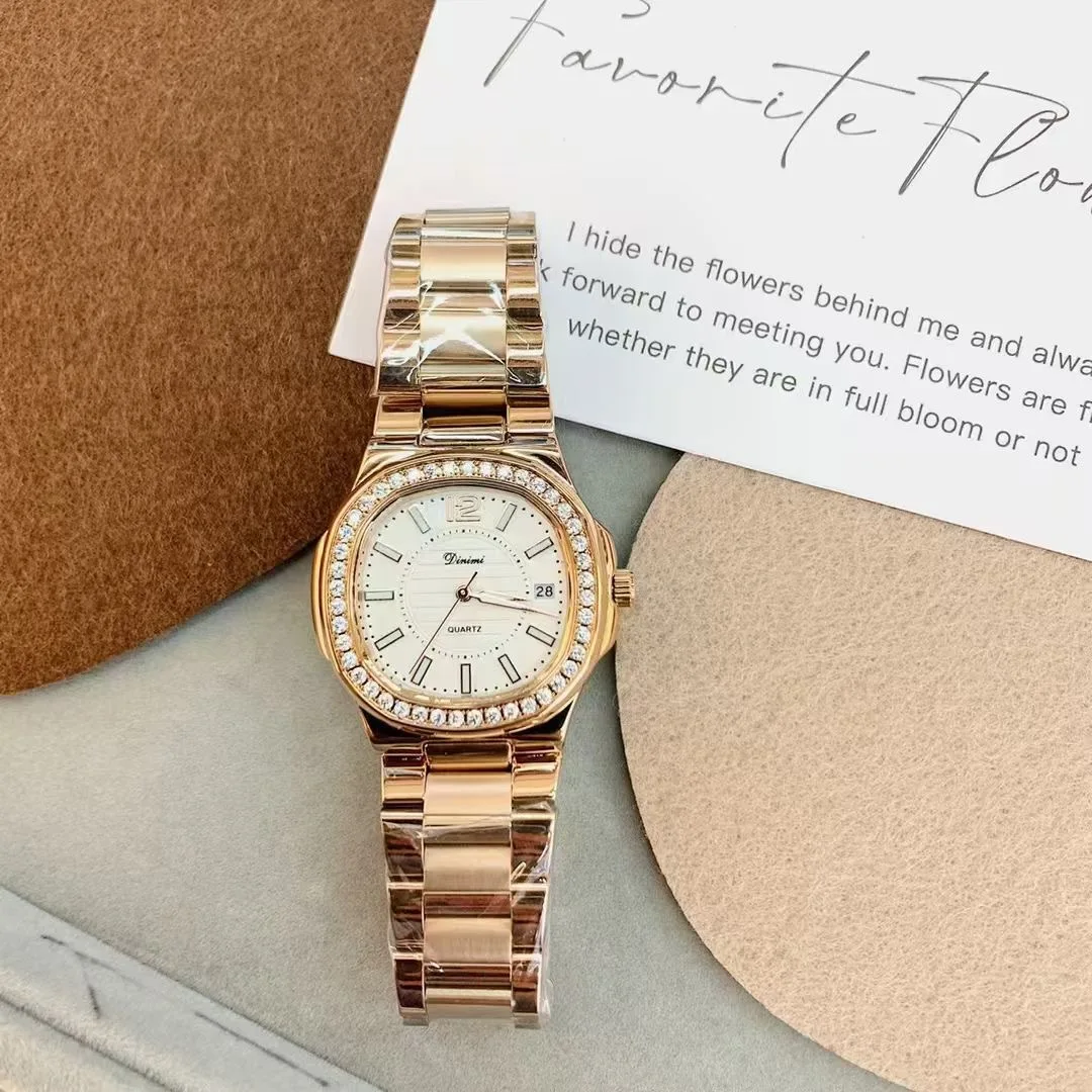 2025 New Nautilus Steel Band Calendar Quartz Women's Watch High Quality Luxury Watch Gift for Women Gift for Women