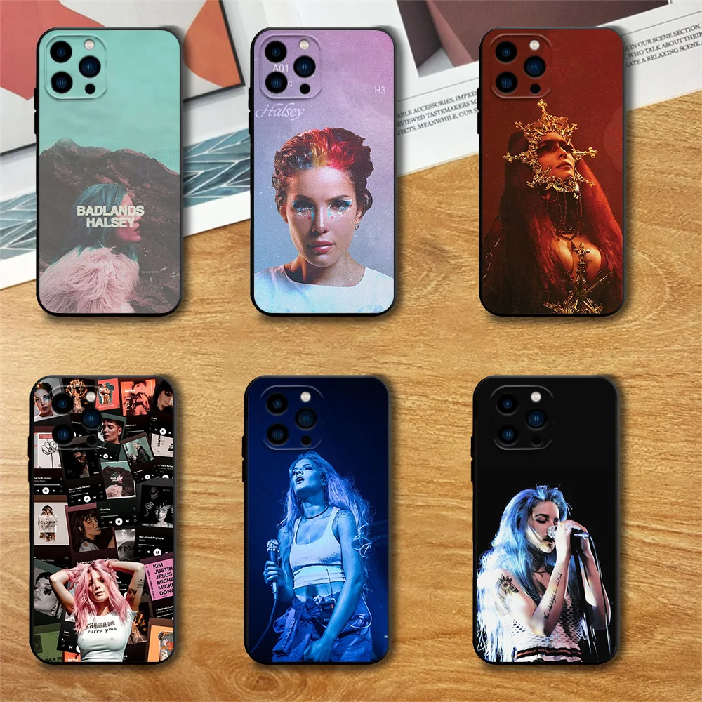 Singer H-Halseys Phone Case For Samsung S23 S22 ULTRA A22 A23 A32 A34 A52 A53 A54 A71 A72 A73 Black Soft Silicone Cover