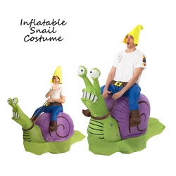 Halloween Funny Inflatable Ride Snail Costume Animal Cosplay Suit Suitable For Adult And Child Carnival Party Air Blow-up Suits